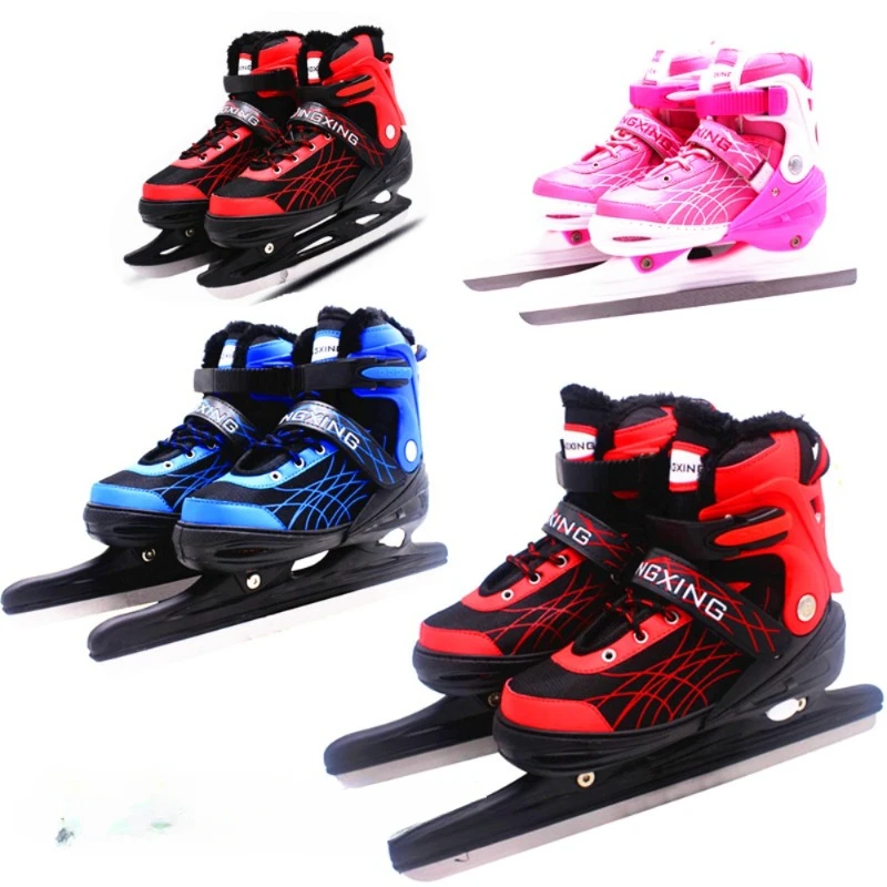 Skating Knife Shoes Children's Sizing Ice Hockey Opening Ball Warm Adult Speed Skating Skating Adding cotton