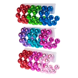 3pair/set Acrylic Beads Circle Y2K Earrings Hoops for Women Retro Metallic Color C-Shaped Huggies Earring Fashion Jewelry Gifts