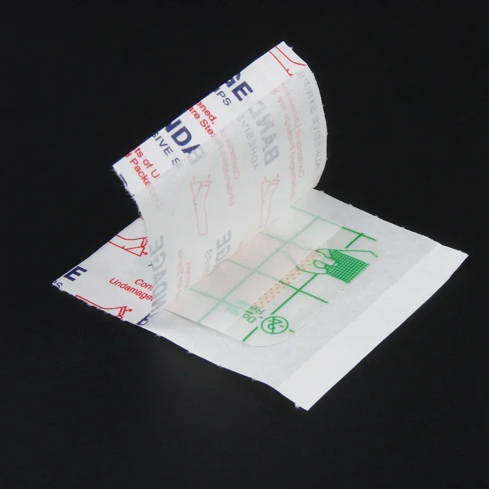Transparent PU 50PCS Waterproof Wound Plaster Band Aid Adhesive 38*38/72*19mm Bandage Protective Sticker Outdoor Home First Aid