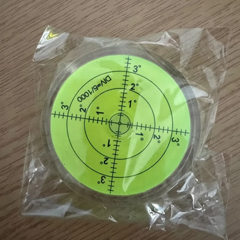 For JR Round Spirit Level Bubble 60x12mm Precise Measuring Instrument Compact Universal Tool For Surface Alignment