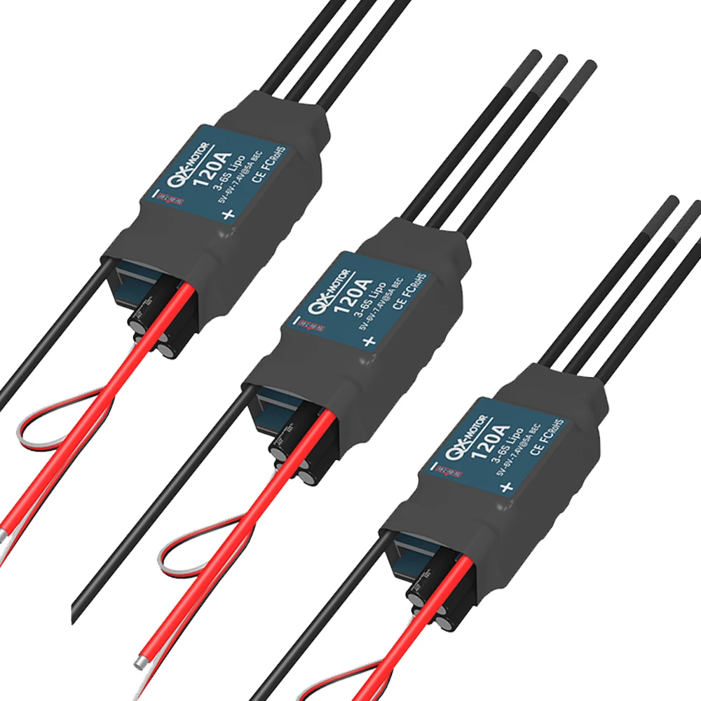 QX-MOTOR Specialized 120A ESC with BEC suitable for 80mm 90mm EDF brushless motor 3-6S