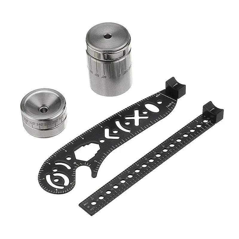 مسطرة رسم معدنية متعددة الوظائف - مجموعة منقلة بوصلة صغيرة منحنية، ملحق رسم أنماط الدائرة