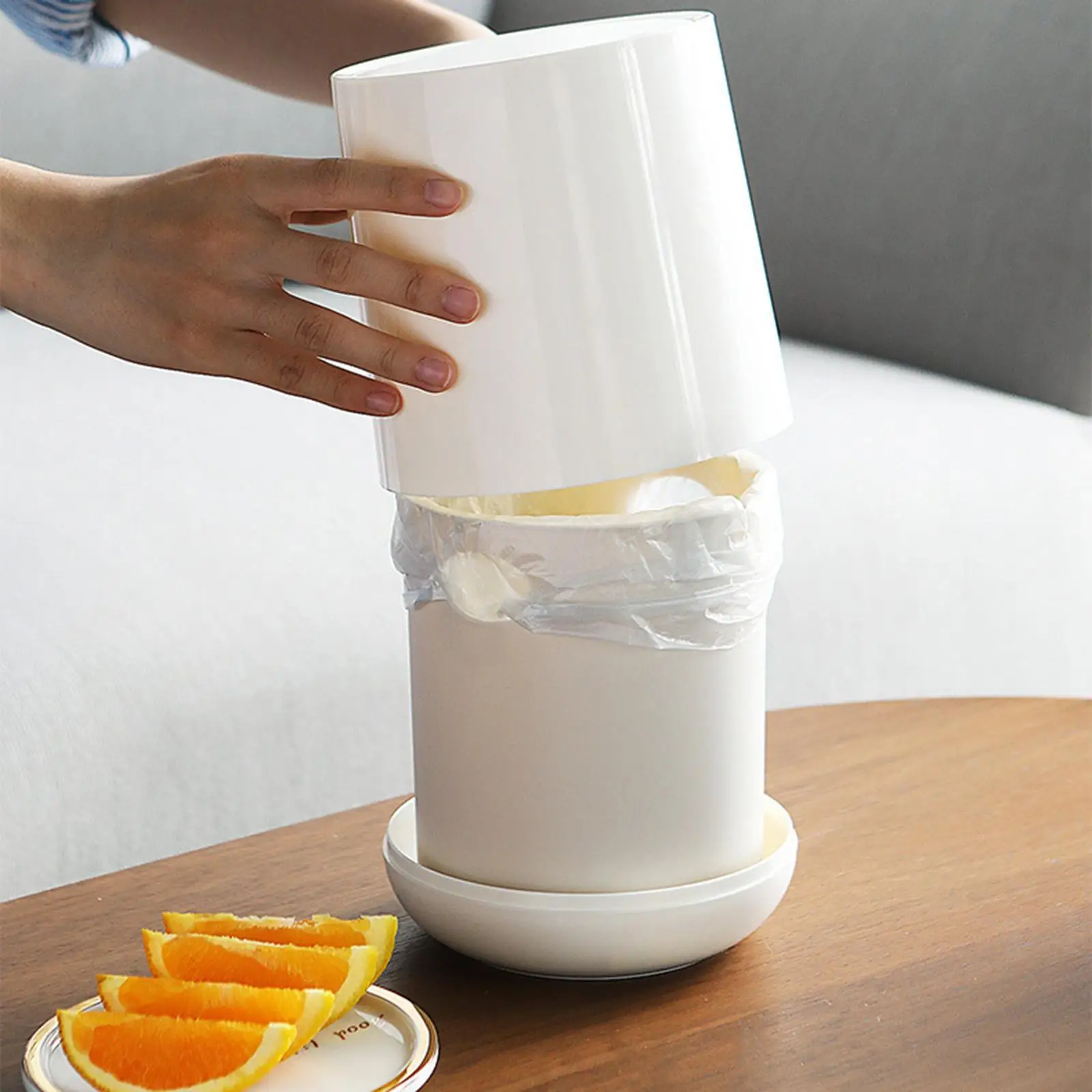 

Мини-мусорный бак, милый белый креативный настольный мусорный бак, маленькая корзина для мусора для общежитий, туалетный столик, кухня, автомобиль, гостиная