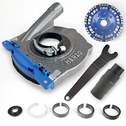 HERZO 125mm/5inch Aluminium Grinding Dust Collector With 1pc Grinding wheel for Angle Grinder