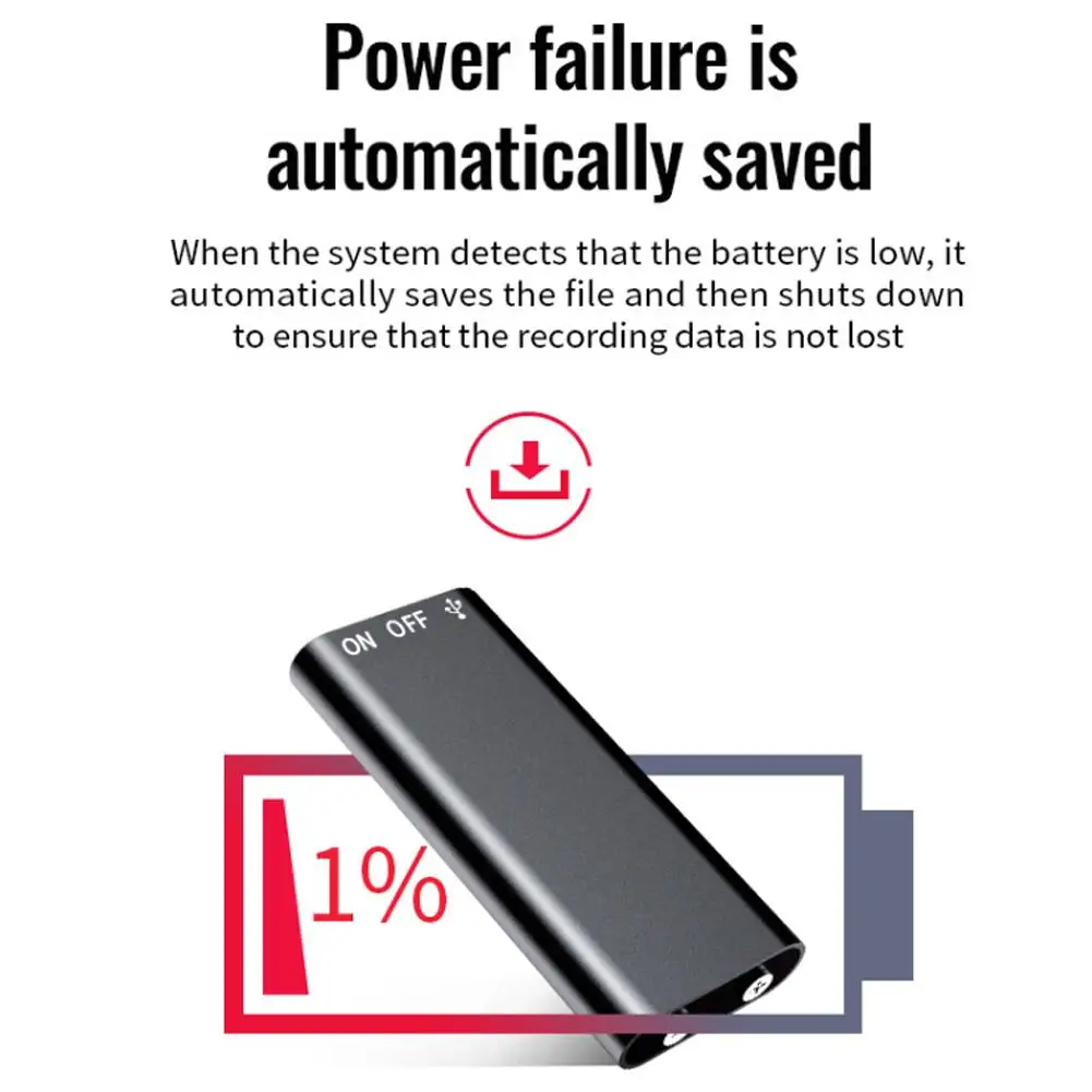 32GB Mini Voice Recorder Voice Activated Long Battery Recording Time Micro Waterproof Recorder Device For Lessons Meetings R4H9