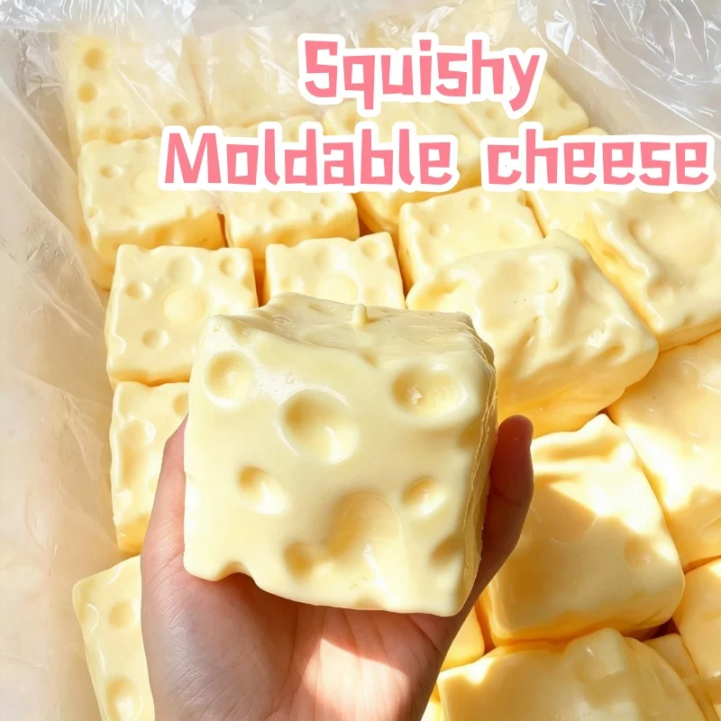6CM Coconut Oil Cheese Moldable Squishy Non-bounce Stress Relief Decompression Fidget Squeeze Ball Anti-stress Squishy Ornament