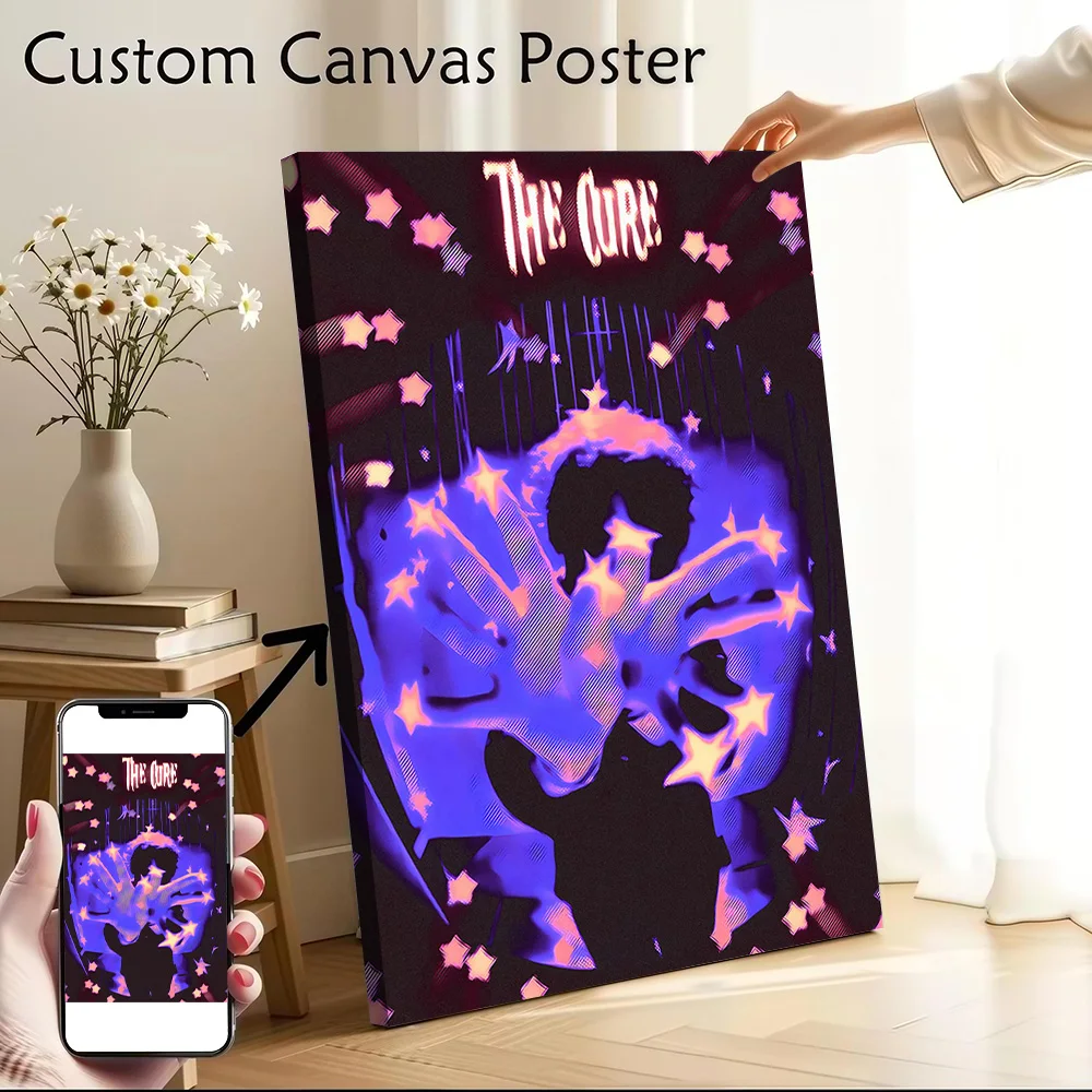 The Cure Band Art Printed Canvas Wall Art Customizable Paintings Poster Perfect Gift for Decor Living Room Decorations Wand Deko