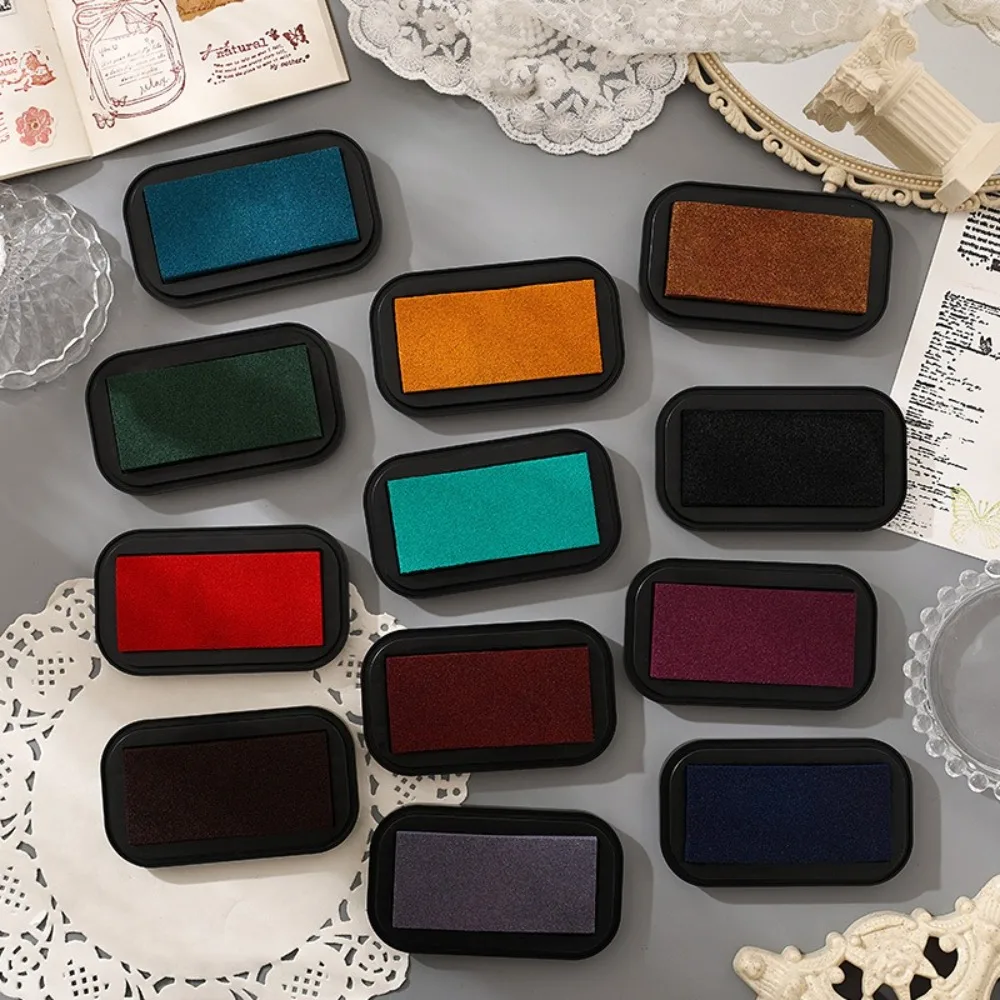 Portable Colorful Water Based Ink Pad High Density Easy to Use Sponge Inkpad Quick Drying Student Supplies Scrapbook Supplies