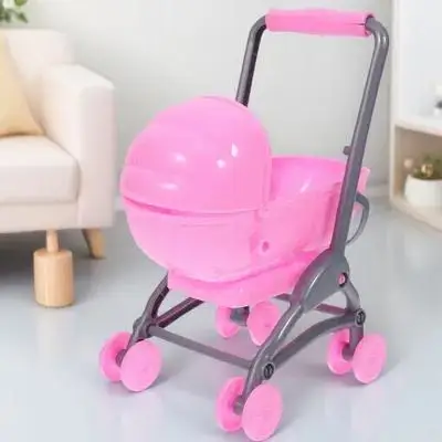Poussette en plastique réaliste pour enfants, meubles de maison de poupée, poussette de Simulation pour tout-petits de 1 à 3 ans, décoration de maison