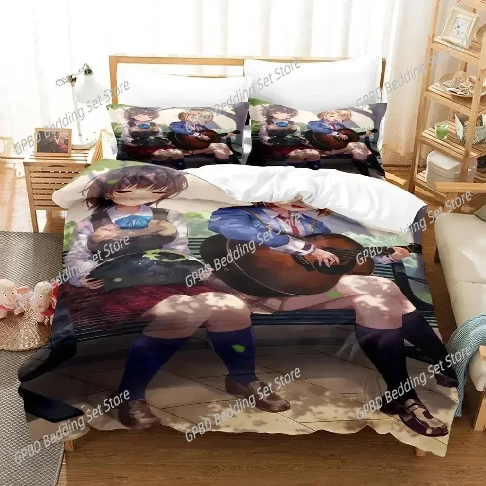 Anime Game Heaven Burns Red Bedding Set Duvet Cover Bed Set Quilt Cover Pillowcase Comforter king Queen Size Boys Adult Bedding