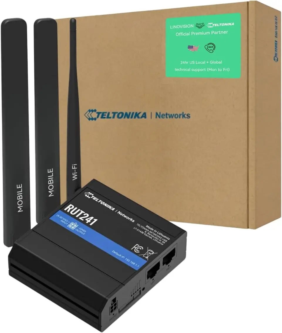 Industrial 4G LTE Cellular Router with Wi-Fi, Automatic Failover, Advanced VPN, Certified for US Networks