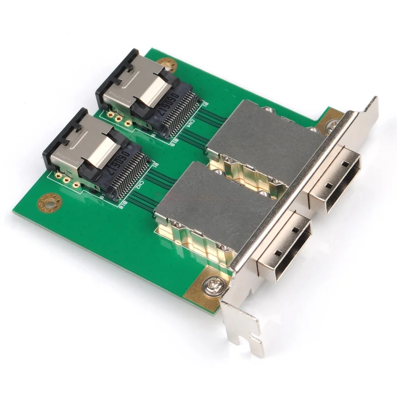 YY+ for Two Ports Mini SAS SFF-8088 To SAS 36Pin SFF-8087 PCBA Female Adapter With PCI