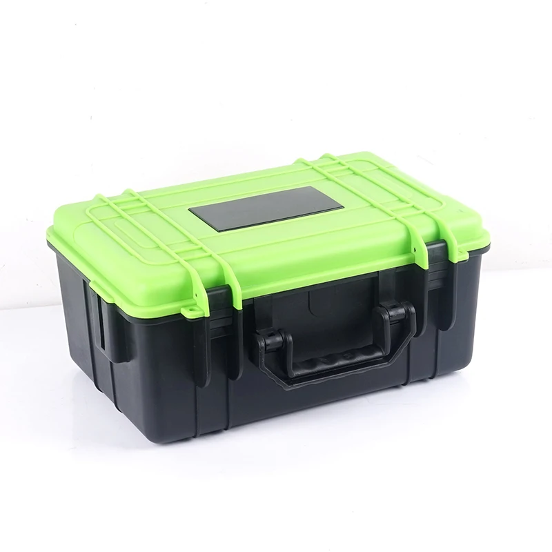 14.8 Inch Multi-functional Green Toolbox with Comfortable Handle Large Capacity Storage Box Home Use Toolbox