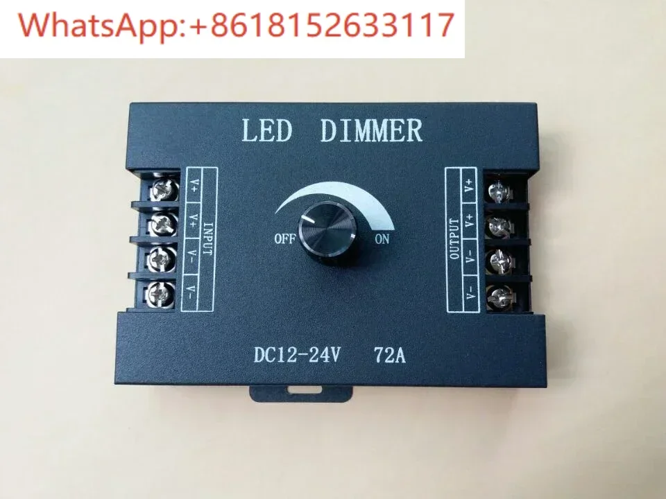 Atenuador LED, barra de luz monocromática manual rotativa/interruptor de atenuación continua con módulo 12V24V de alta potencia 72A