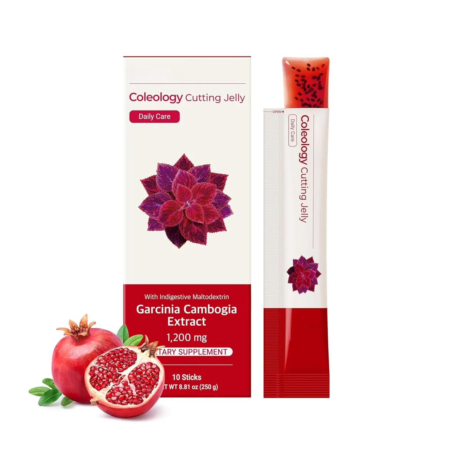 

Coleology Cutting Stick Jelly`Supports Appetite Suppressant, Boost Metabolism Garcinia Cambogia, Pomegranate Flavor Supplement