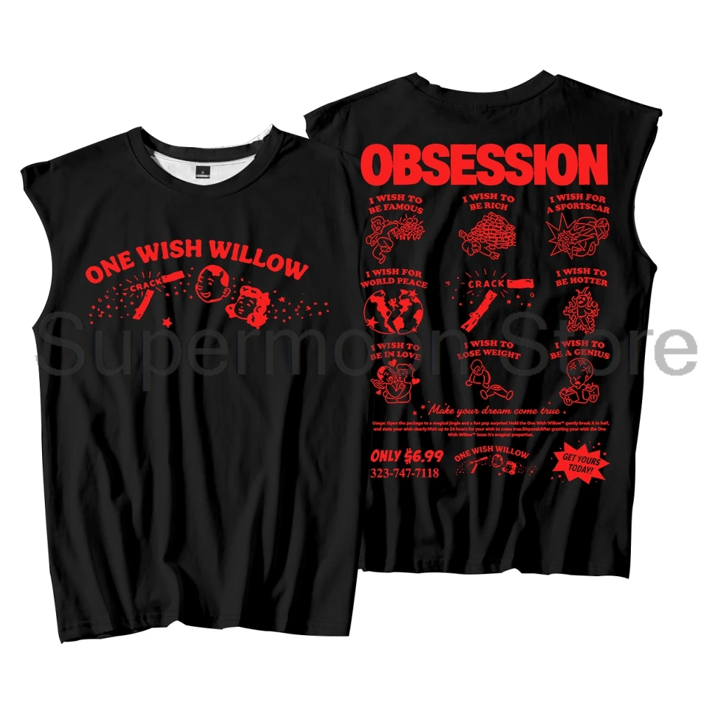 Horror Movie Obsession One Wish Willow Tank Tops Unisex Sleeveless Polyester Vest Men Women Outdoor Streetwear Tops