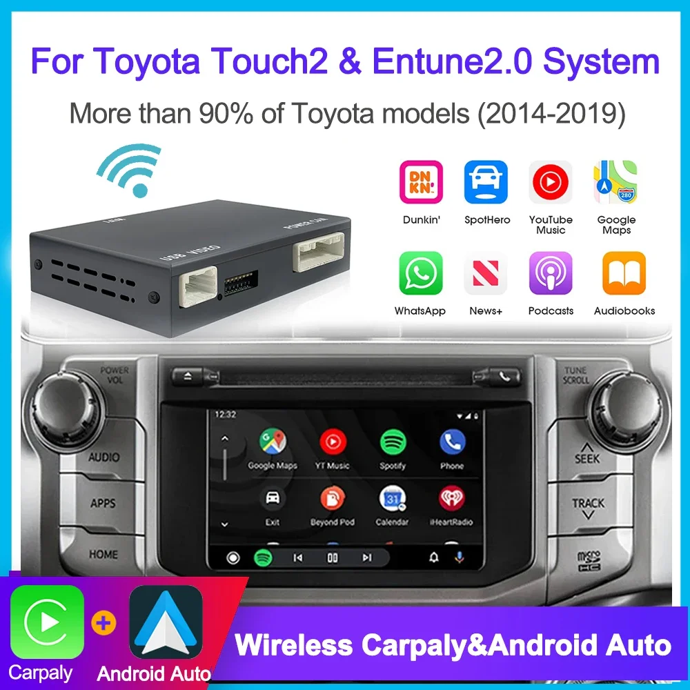 

Wireless Carplay Android For TOYOTA 2014-2019 HIGHLANDER 4Runner Tundra Avensis Corolla Auris Tacoma Sequoia Android Decoder