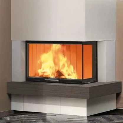 

【Hot】ized Wood Burning 2 Side or 3 Side View Fireplace Real Wood Fire Stove Fire Wood Fireplace Fire Pit Heater Wall Mount