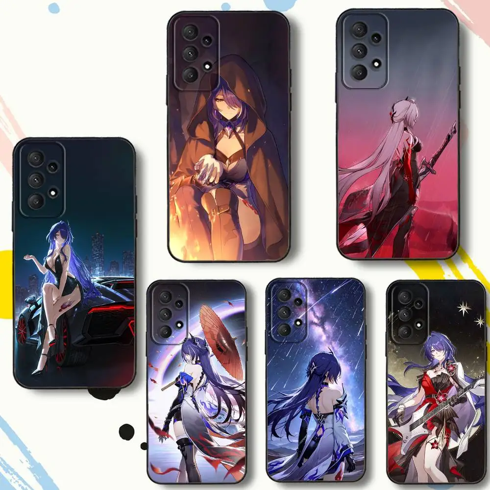 

Honkai A-Acheron Star RailS Phone Case For Samsung Galaxy A 80,72,73,91,53,22,51,52,5G,Plus,J,Note Soft Black Cover