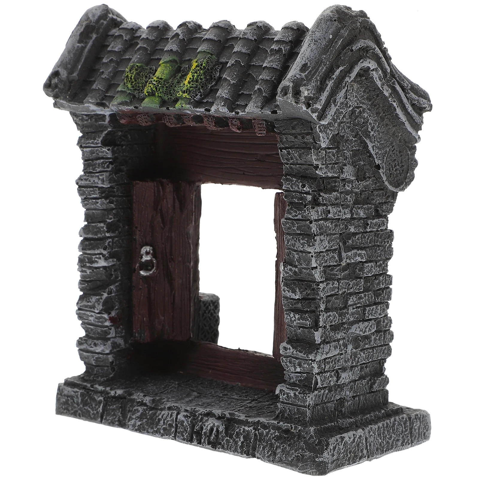 

Mini Resin Aquarium Decoration Classical Ancient Temple Ruins Ornament Safe for Fish Tank Background Large Fish Tank Decor