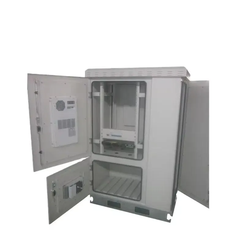 42U Outdoor Cabinet IP65 Single Room Double Door Galvanized Steel Stainless Steel Weatherproof Dustproof Powder Coated