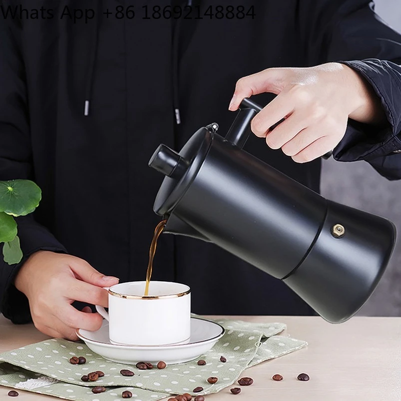 

Italian stainless steel coffee pot, induction cooker heating espresso machine