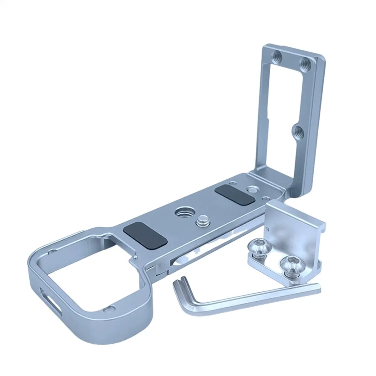SCLS Quick Release Plate L Bracket Camera Grip A7C2 A7CR Camera Hand Grip Base Vertical L Bracket Silver Gray