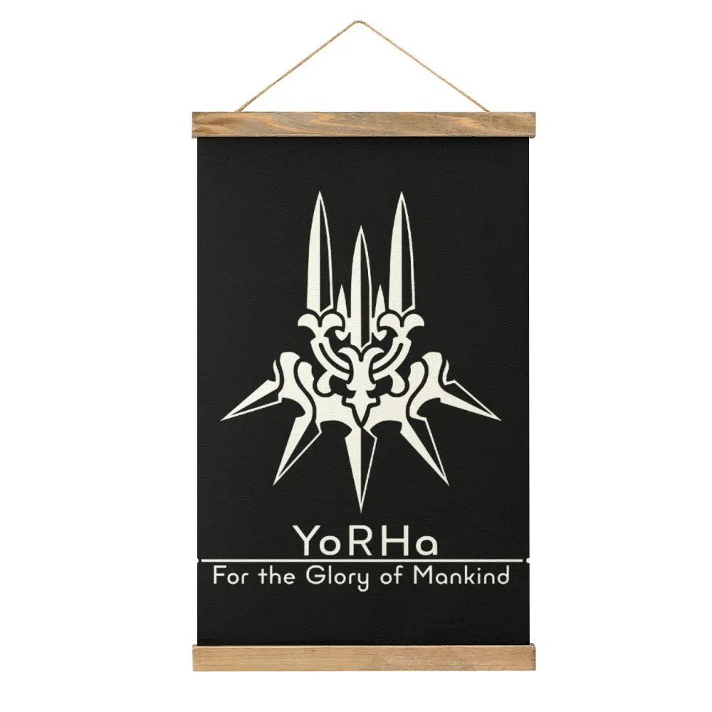 YoRHa Essential JackJone, холст, подвесная картина, забавная графическая роспись для гостиной, украшение на стену, смешной графический стиль, висячий рисунок