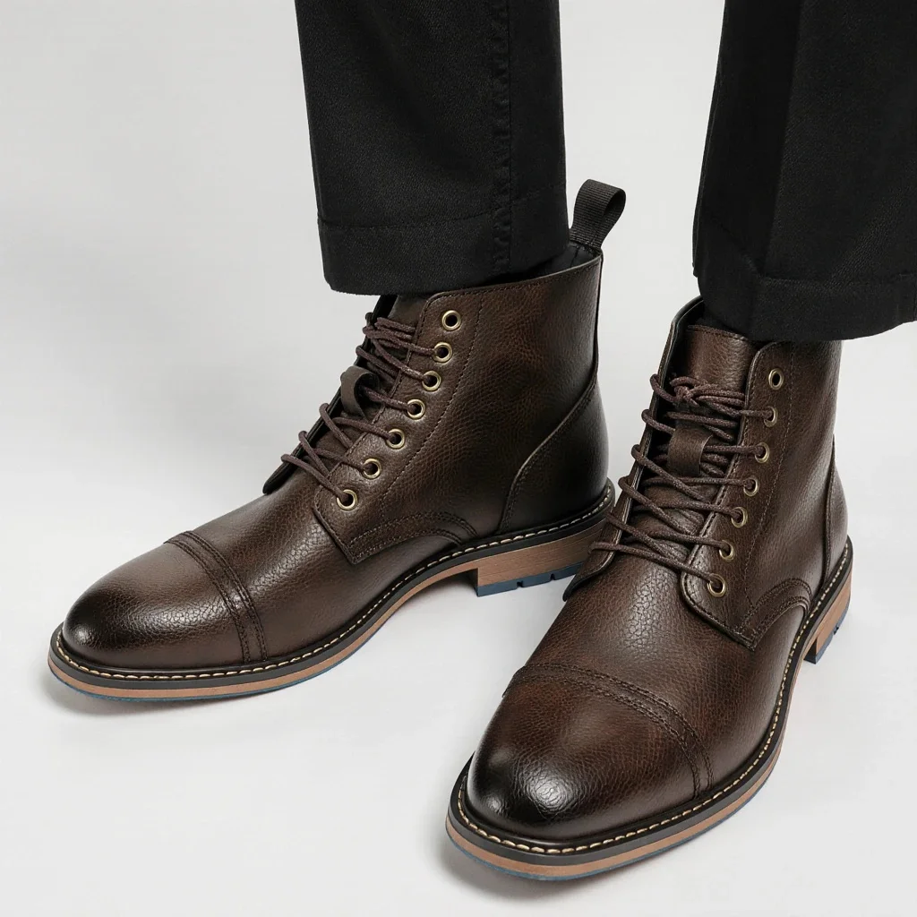

Leather Boots Casual Brand Retro 2026 Fashion Comfortable Men Desert Boots