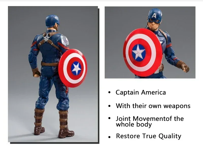 Original 18CM Avengers Legend Figur Wolverine Deadpool Thanos Hulk Iron Man Spider-Man Gwen Scarlet Captain Statue Figur Spielzeug – Detail 4