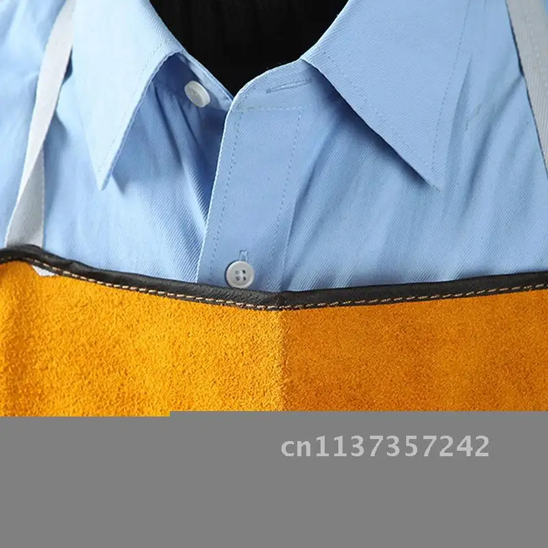 Leather Blacksmith Apron Heavy Duty Cowhide Fire Resistant For Welders Welding Flame Resistant Car Repair Work