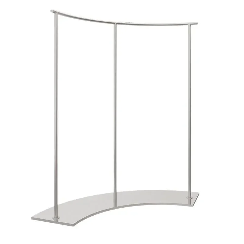 

Women's clothing store Zhongdao rack, stainless steel brushed silver hanging clothes rack, creative S-shaped shelf