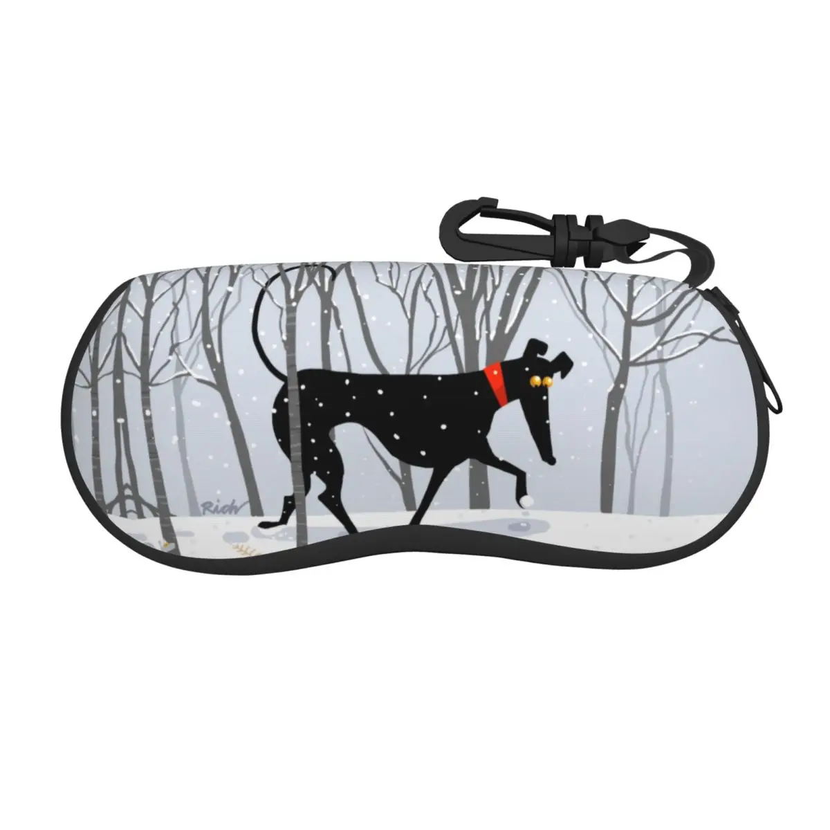 Winter Hound Shell Eyeglasses Protector Cases Fashion Sunglass Case Greyhound Whippet Sighthound Dog Glasses Bag