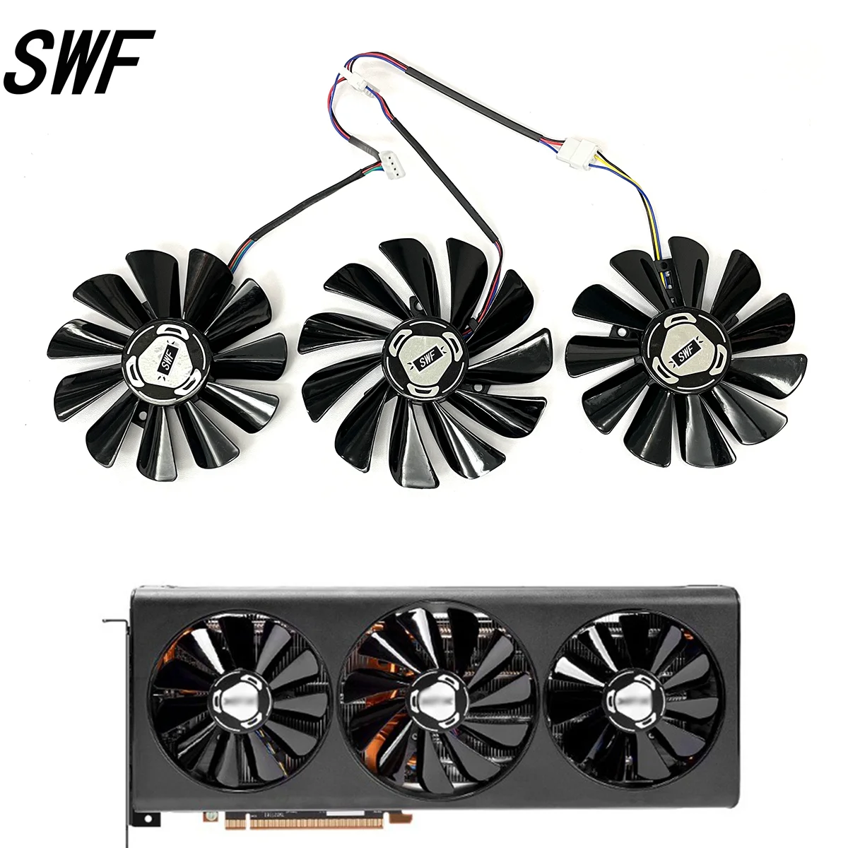 

New 95MM 85MM CF1010U12S CF9015H12S Video Card Cooling Fan For XFX Radeon RX 5700XT 5600XT Thicc III Graphic Card Cooler Fan