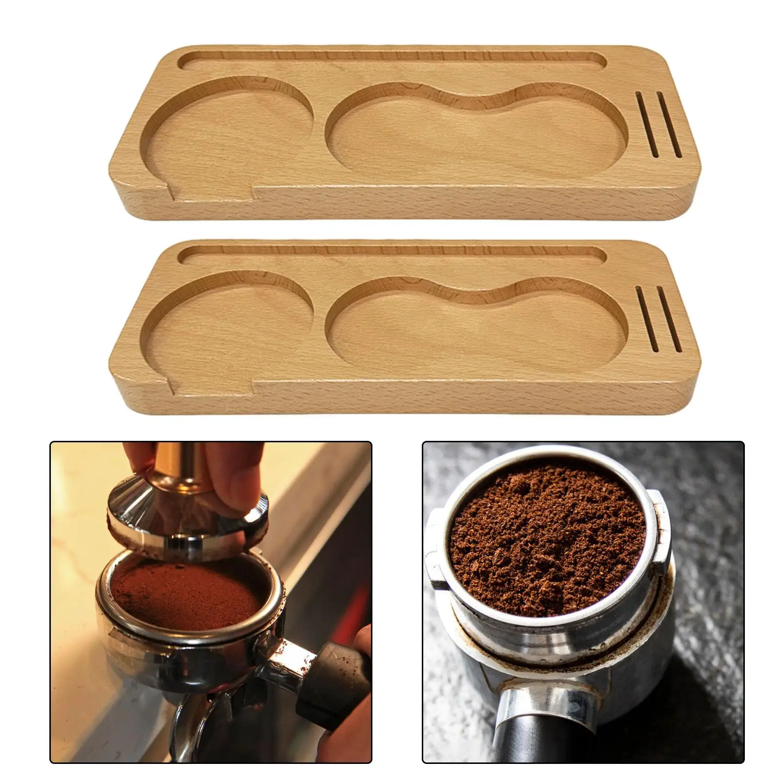 Suporte de madeira para calcadeira de café, rack de base de suporte, acessórios para café expresso, café