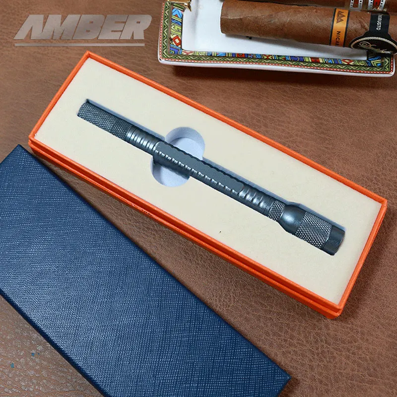 Metal Cigar Draw Enhancer Cigar Needle Portable Cigar Punch Cutter 4 in 1 Gift