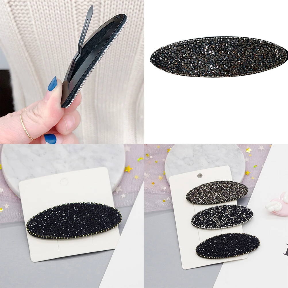 

4pcs Clips Kids Barrettes Girls Snap Hairpins Crystal Various Colors Bright Festivals Metal Hair Clips School