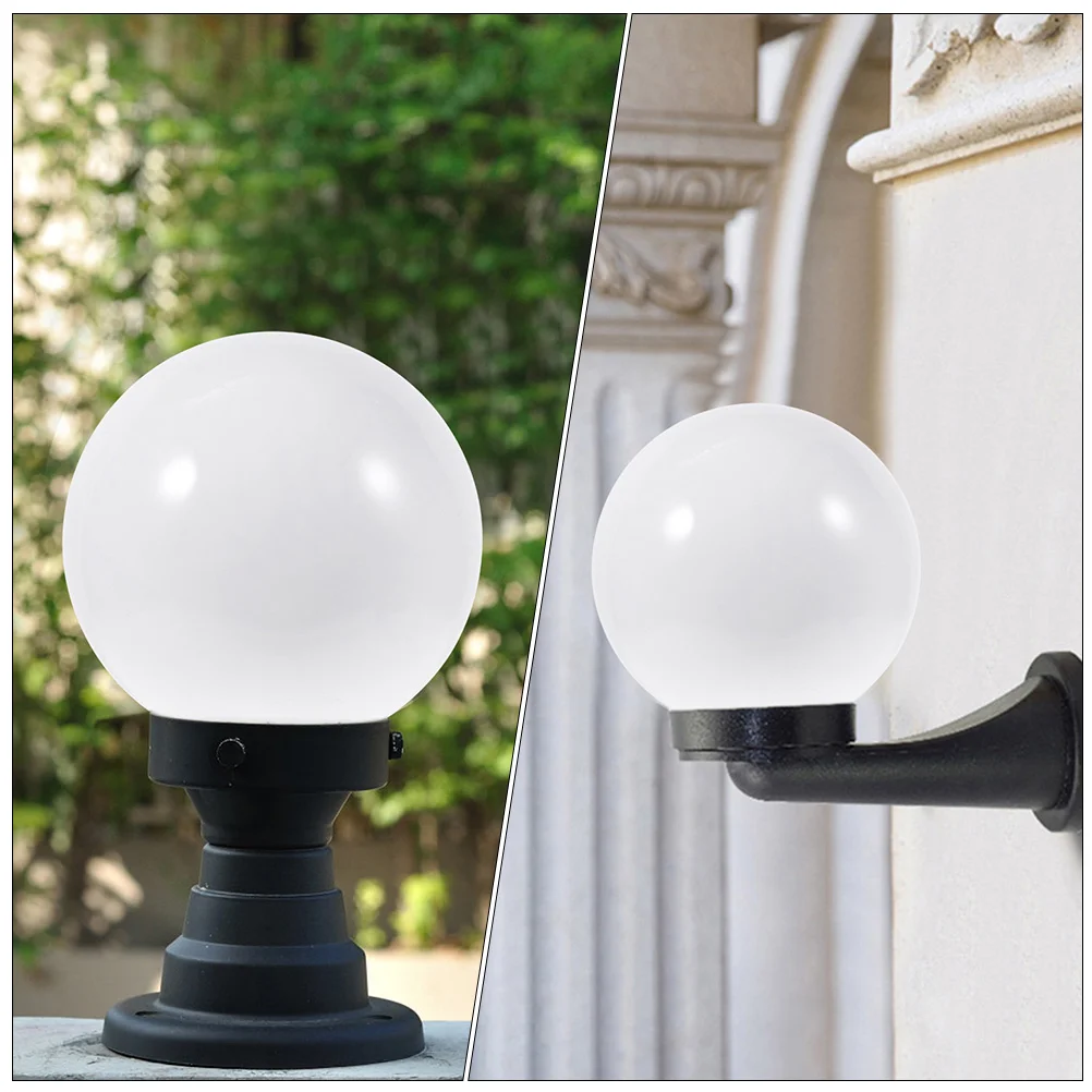 

1 pcs Acrylic Spherical Post Porch Replacement Globe Lampshade Outdoor Garden Wall Lamp Shade Street Lamp Cover for Landscape