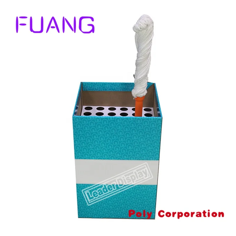 Supermarkt Display angepasste Mop Besen Pappe Display Rack
