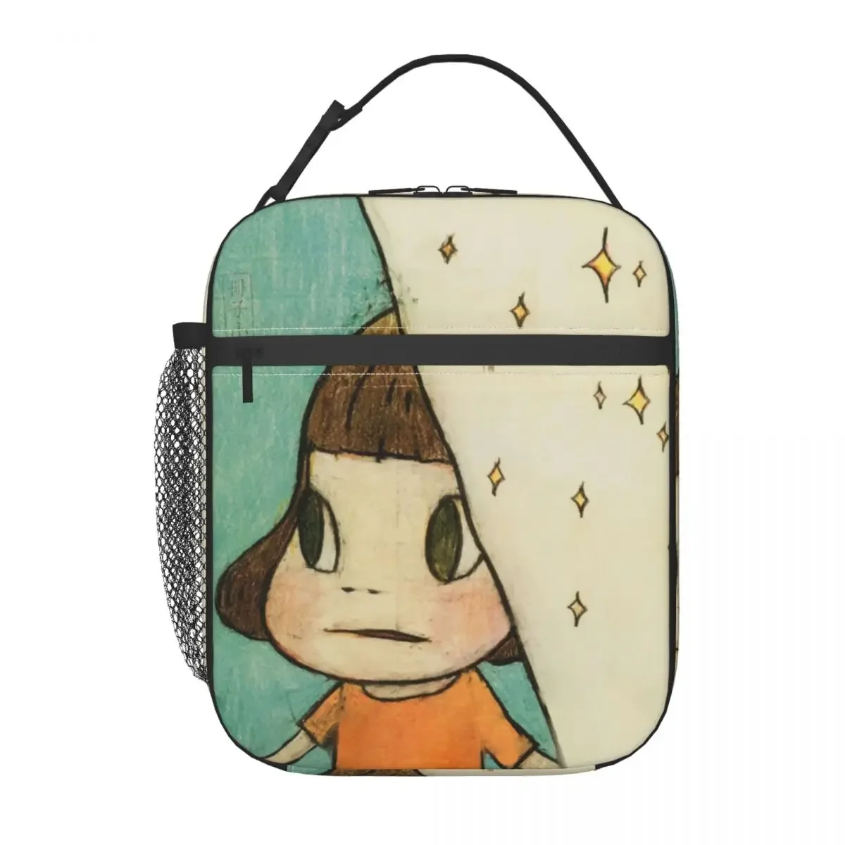 Yoshitomo Nara Japanese Manga Anime Portable Lunch Box Women Leakproof Thermal Cooler Food Insulated Lunch Bag School Children