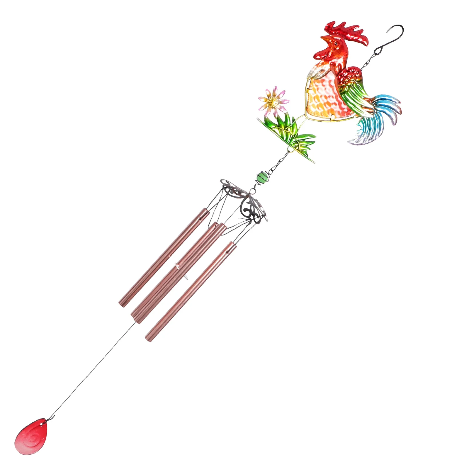 

Metal Rooster Wind Chime Hanging Wind-Bell Assorted Color Decorative Garden Patio Yard Home Decoration Wind Chimes