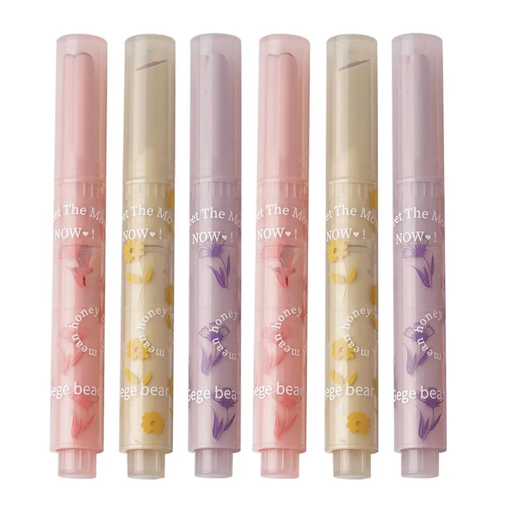 Klares Wasser Licht fester Lip gloss Gelee rosa Lippen tönung Glas feuchtigkeit spendende Lippenstift Bleistift Lippen spiegel herzförmige Glasur machen w6d4