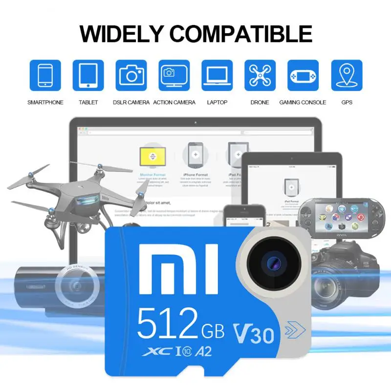 Xiaomi-Carte mémoire Micro TF/SD, 2 To, Classe 10, 128 Go, 265 Go, Cartes Flash SD/TF, Appareil photo, GoPro, DJI, Nintendo Switch, PS5, Original