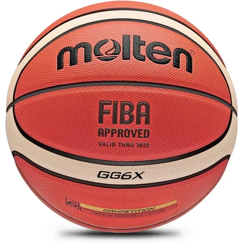 Imagen 2 del producto Pelota estándar de baloncesto Molten GG6X PU, pelota de entrenamiento, certificación oficial, competición, partidos para hombres y mujeres, TAMAÑO 6