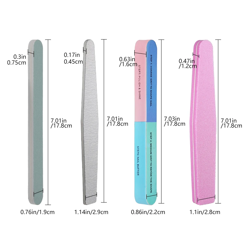 Double Sided Nail Art File Buffer Manicure Tool Sponges Double Sides DIY Personal Polishing Strip Nail Care Accessories and Tool