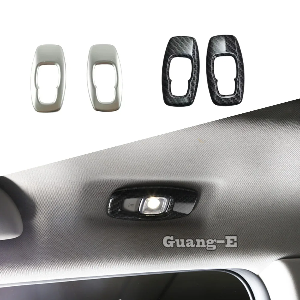 

Car Cover ABS Matte/Carbon Fiber Back Rear Read Reading Switch Light Lamp Frame Trim For Renault Kadjar 2016 2017 2018 2019 2020