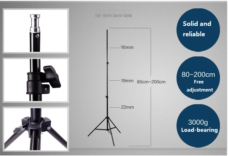 CJSM-CJ106  Photography Studio Lighting Kit Softbox with Bulb Socket & Boom Arm Stand Hair Light accessories backdrop stand