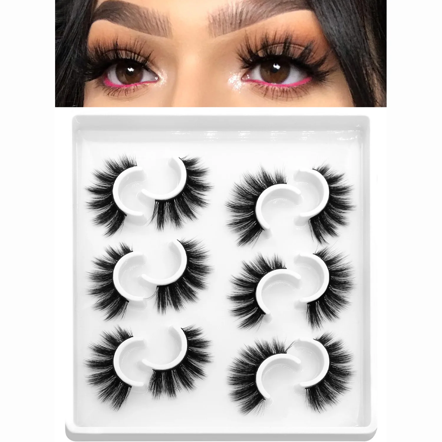 Comfortable Wear Faux Mink Lashes Stereo Multi-layer Dense Thick False Eyelashes Segmented Grafting Eyelashes