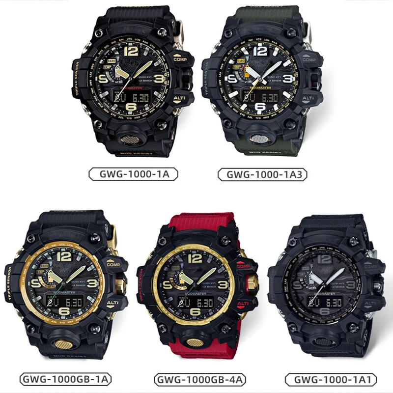 Replacement gwg 1000 Mudmaster Resin Strap Suitable For Casio GWG1000 Men Waterproof Bracelet With Stainless Steel Loop