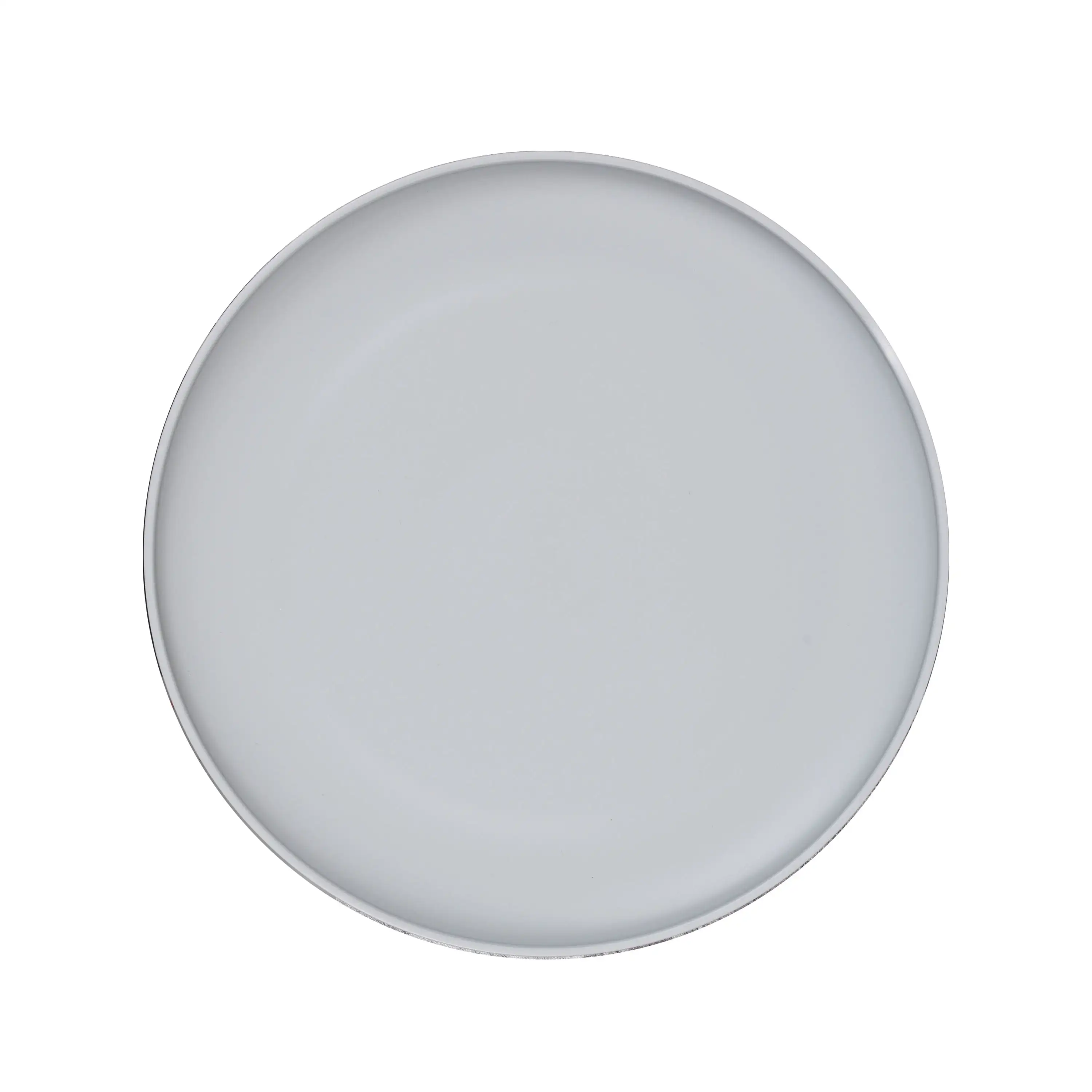 

10.5" Round Plastic Plate, Gray
